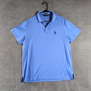 Ralph Lauren Polo Golf Mens Blue Pro Fit Short Sleeve Polo Shirt XL Performance‎